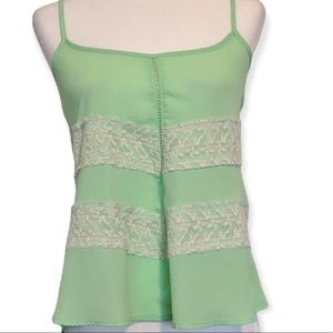 Taylor&Sage Light Green Lace Tank XS